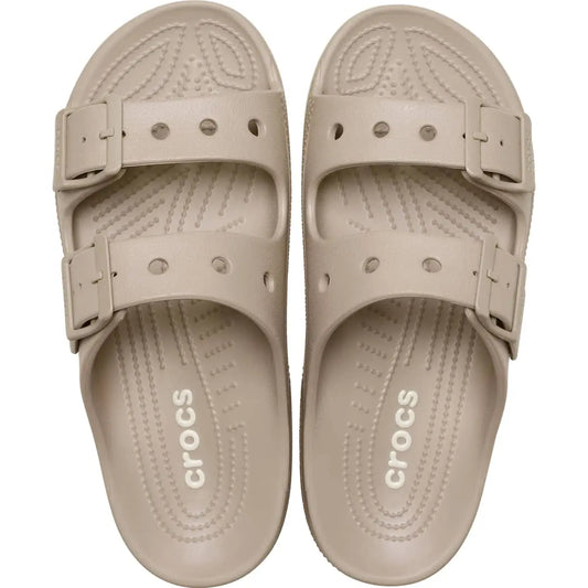 Crocs Women's Saturday Two‑Strap Sandals, Adjustable Buckle Slide Sandals, Lightweight Croslite Foam Casual Summer Slides Customizable with Jibbitz Charms