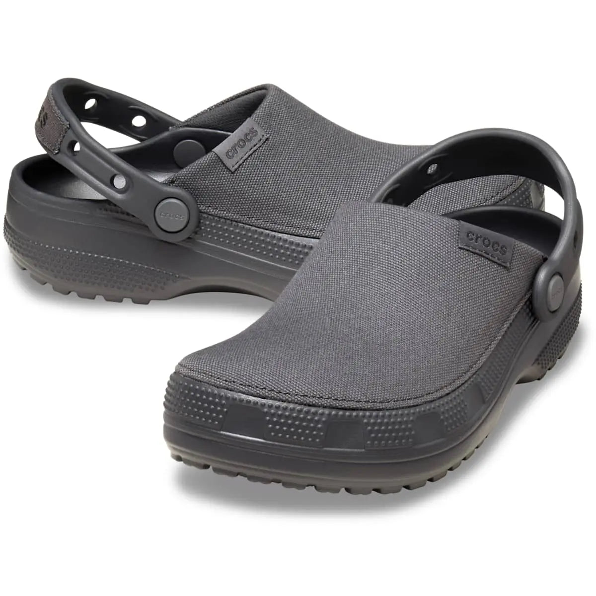 Crocs Adult Classic Crafted Canvas Clogs, Unisex Slip‑On Casual Clogs with Pivoting Heel Strap for Everyday Wear