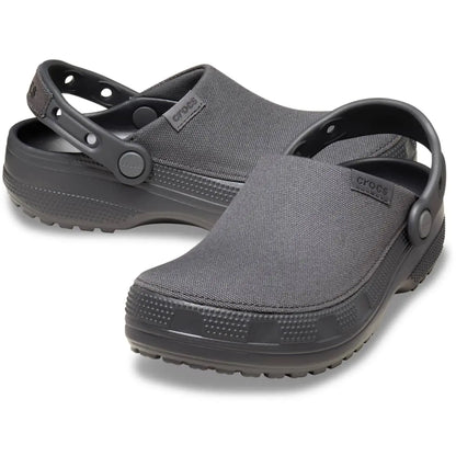 Crocs Adult Classic Crafted Canvas Clogs, Unisex Slip‑On Casual Clogs with Pivoting Heel Strap for Everyday Wear