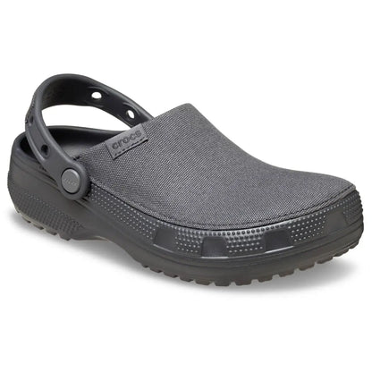 Crocs Adult Classic Crafted Canvas Clogs, Unisex Slip‑On Casual Clogs with Pivoting Heel Strap for Everyday Wear