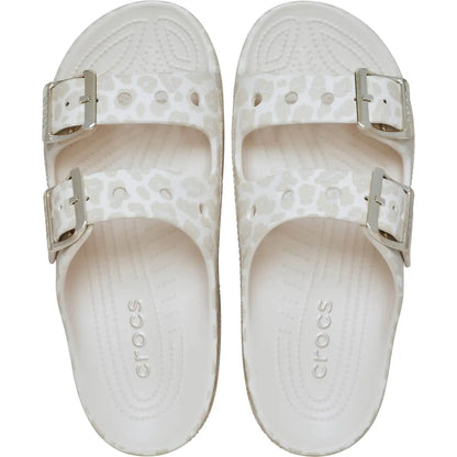 Crocs Women's Saturday Two‑Strap Sandals, Adjustable Buckle Slide Sandals, Lightweight Croslite Foam Casual Summer Slides Customizable with Jibbitz Charms