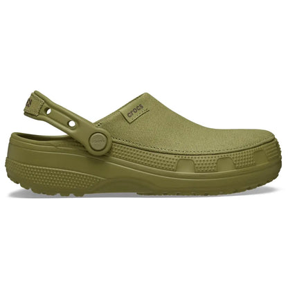 Crocs Adult Classic Crafted Canvas Clogs, Unisex Slip‑On Casual Clogs with Pivoting Heel Strap for Everyday Wear