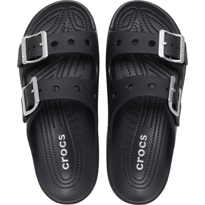 Crocs Women's Saturday Two‑Strap Sandals, Adjustable Buckle Slide Sandals, Lightweight Croslite Foam Casual Summer Slides Customizable with Jibbitz Charms