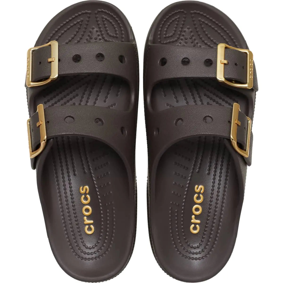 Crocs Women's Saturday Two‑Strap Sandals, Adjustable Buckle Slide Sandals, Lightweight Croslite Foam Casual Summer Slides Customizable with Jibbitz Charms
