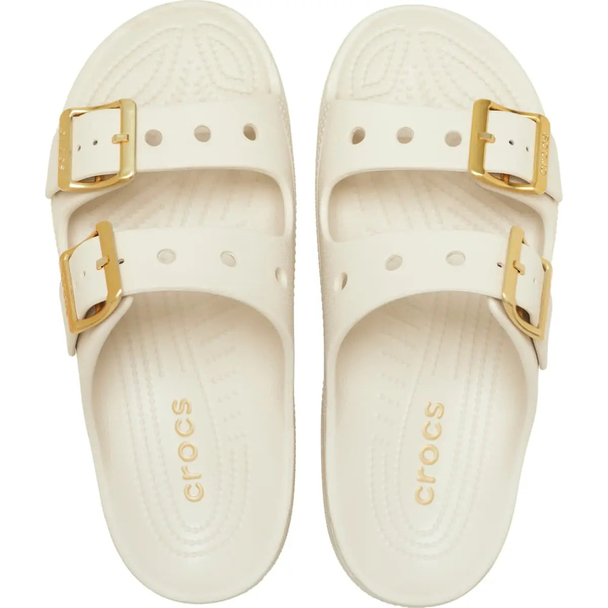Crocs Women's Saturday Two‑Strap Sandals, Adjustable Buckle Slide Sandals, Lightweight Croslite Foam Casual Summer Slides Customizable with Jibbitz Charms