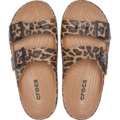 Crocs Women's Saturday Two‑Strap Sandals, Adjustable Buckle Slide Sandals, Lightweight Croslite Foam Casual Summer Slides Customizable with Jibbitz Charms
