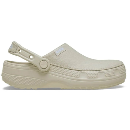 Crocs Adult Classic Crafted Canvas Clogs, Unisex Slip‑On Casual Clogs with Pivoting Heel Strap for Everyday Wear