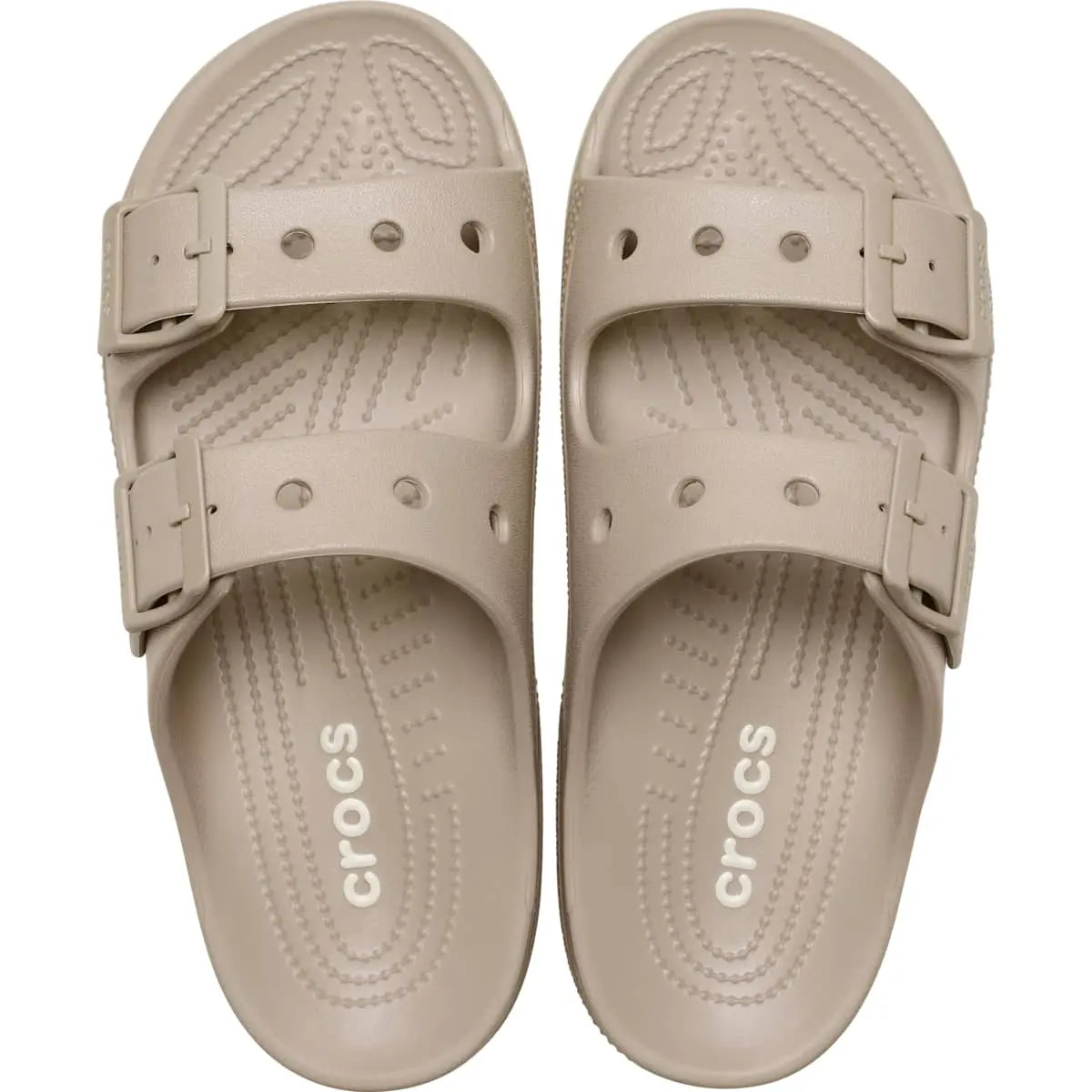 Crocs Women's Saturday Two‑Strap Sandals, Adjustable Buckle Slide Sandals, Lightweight Croslite Foam Casual Summer Slides Customizable with Jibbitz Charms