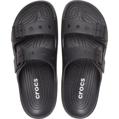 Crocs Women's Saturday Two‑Strap Sandals, Adjustable Buckle Slide Sandals, Lightweight Croslite Foam Casual Summer Slides Customizable with Jibbitz Charms