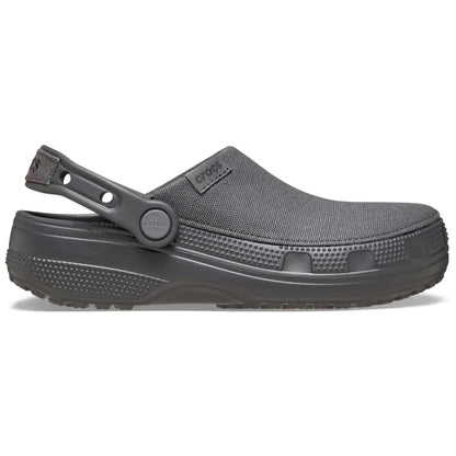 Crocs Adult Classic Crafted Canvas Clogs, Unisex Slip‑On Casual Clogs with Pivoting Heel Strap for Everyday Wear