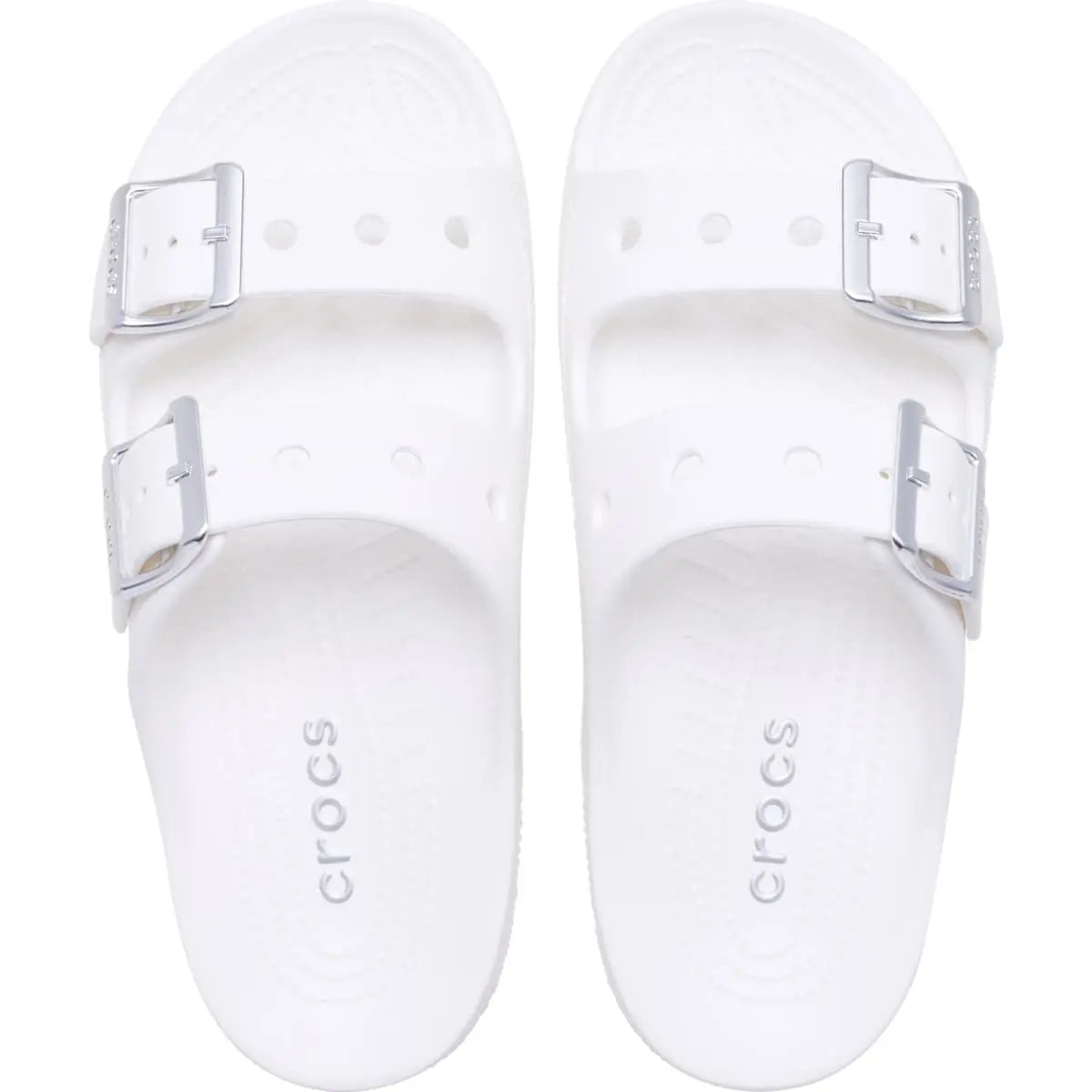 Crocs Women's Saturday Two‑Strap Sandals, Adjustable Buckle Slide Sandals, Lightweight Croslite Foam Casual Summer Slides Customizable with Jibbitz Charms
