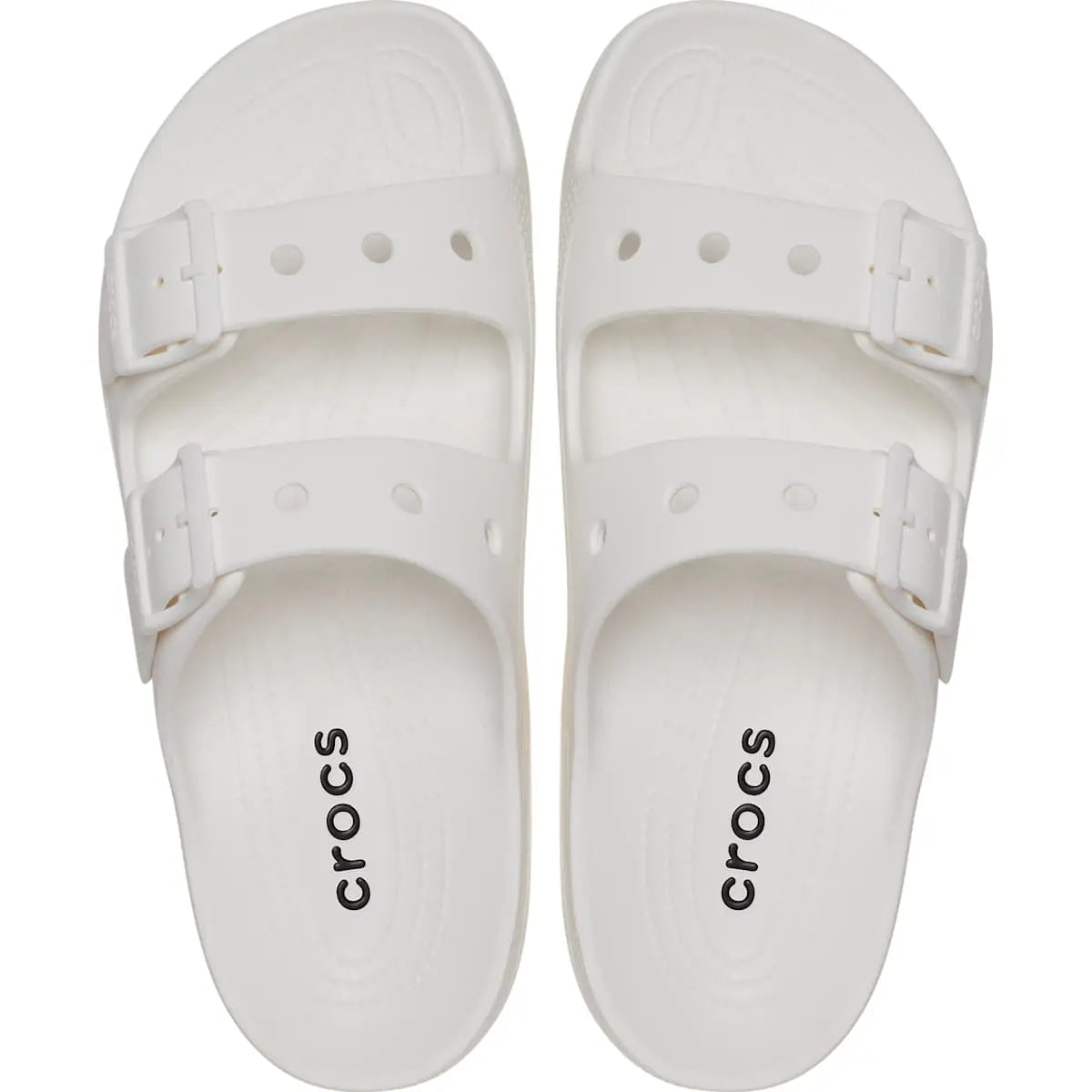 Crocs Women's Saturday Two‑Strap Sandals, Adjustable Buckle Slide Sandals, Lightweight Croslite Foam Casual Summer Slides Customizable with Jibbitz Charms