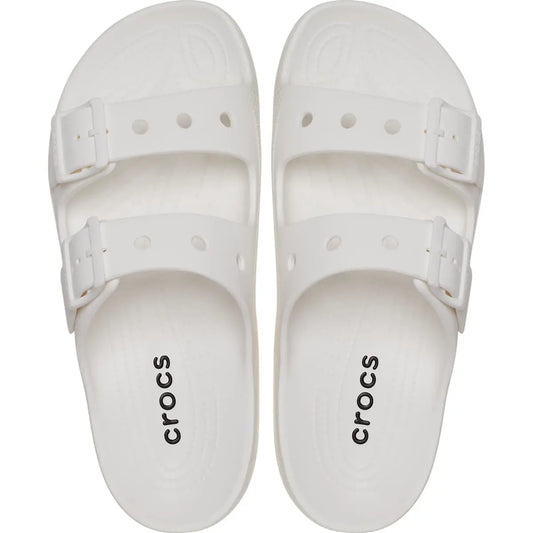 Crocs Women's Saturday Two‑Strap Sandals, Adjustable Buckle Slide Sandals, Lightweight Croslite Foam Casual Summer Slides Customizable with Jibbitz Charms