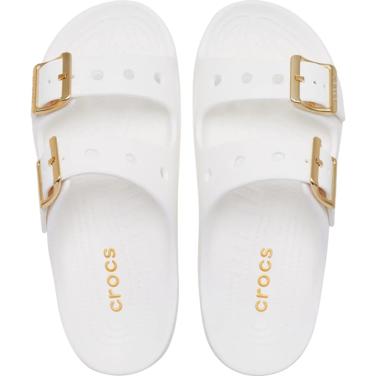 Crocs Women's Saturday Two‑Strap Sandals, Adjustable Buckle Slide Sandals, Lightweight Croslite Foam Casual Summer Slides Customizable with Jibbitz Charms